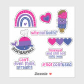Bisexual Pride Flag Sticker Set (Vel)
