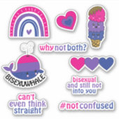 Bisexual Pride Flag Sticker Set (Voorkant)