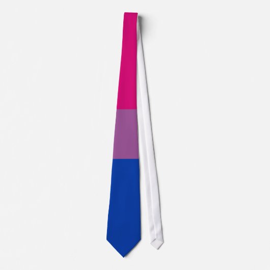 Bisexual Pride Flag Stropdas (Voorkant)