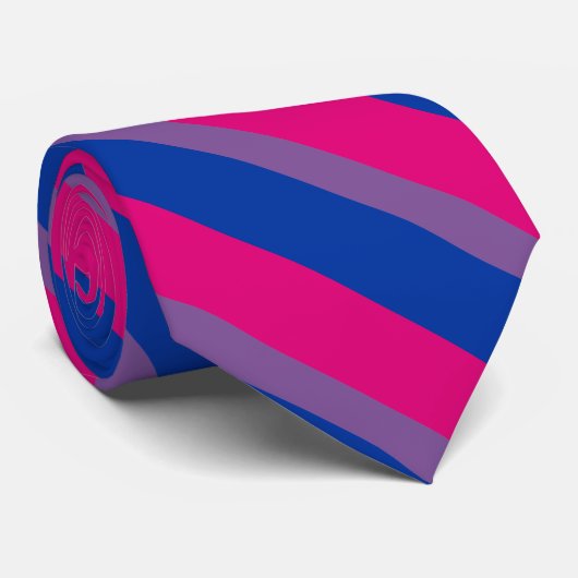 Bisexual Pride Flag Stropdas (Opgerold)