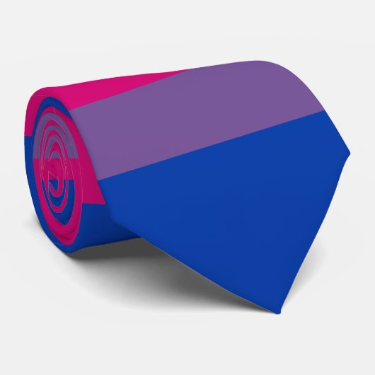 Bisexual Pride Flag Stropdas (Opgerold)