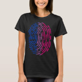 Bisexual Pride Flag Thumb Print Thumbprint LGBT Ae T-shirt (Voorkant)