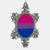 Bisexual Pride Flag Tin Sneeuwvlok Ornament (Links)