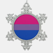 Bisexual Pride Flag Tin Sneeuwvlok Ornament (Voorkant)