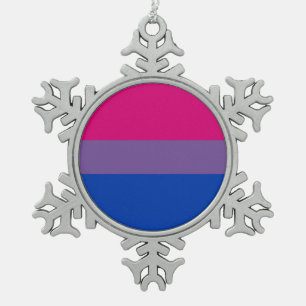 Bisexual Pride Flag Tin Sneeuwvlok Ornament