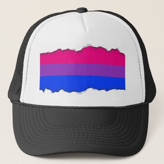 Bisexual Pride Flag Trucker Pet (Voorkant)