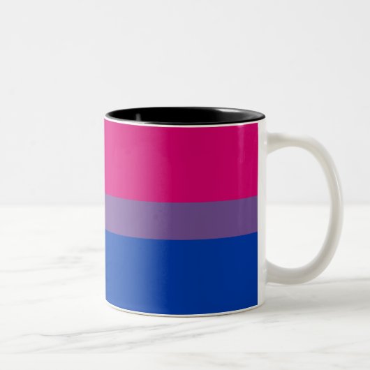 Bisexual Pride Flag Tweekleurige Koffiemok (Rechts)