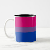 Bisexual Pride Flag Tweekleurige Koffiemok (Links)