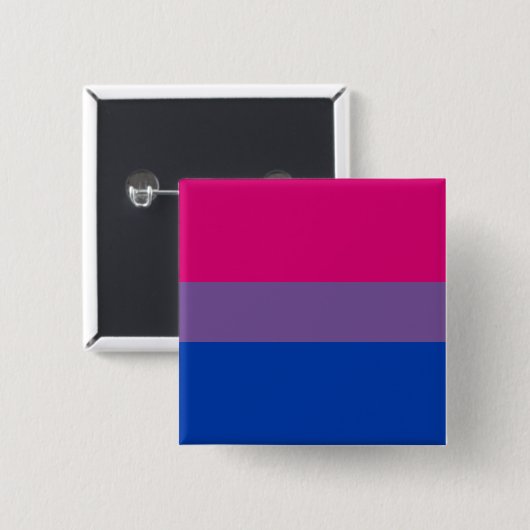 Bisexual Pride Flag Vierkante Button 5,1 Cm (Voorkant /achterkant)
