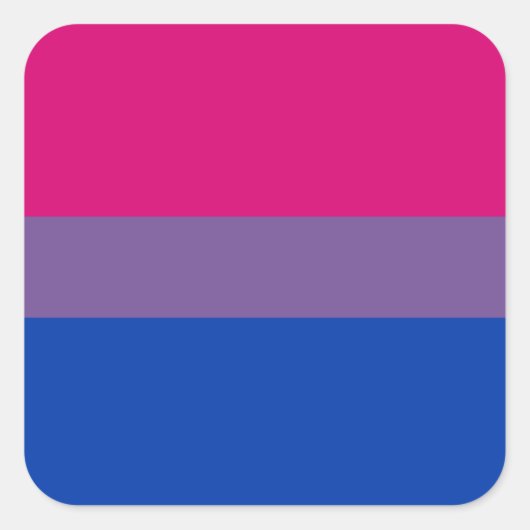 Bisexual Pride Flag Vierkante Sticker (Voorkant)