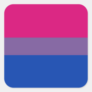 Bisexual Pride Flag Vierkante Sticker