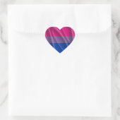 BISEXUAL PRIDE FLAG WAVY DESIGN - 2014 PRIDE.png Hart Sticker (Tas)