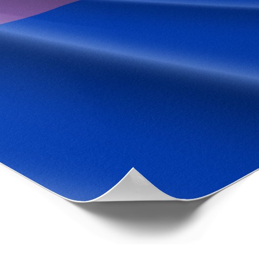 BISEXUAL PRIDE FLAG WAVY DESIGN - 2014 PRIDE.png Poster (Hoek)