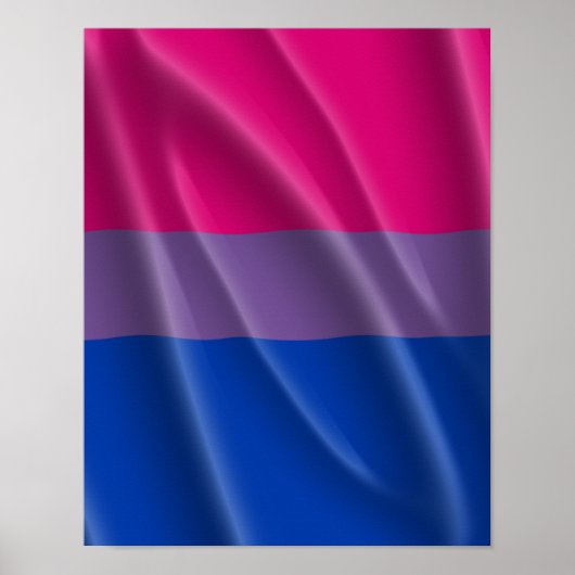 BISEXUAL PRIDE FLAG WAVY DESIGN - 2014 PRIDE.png Poster (Voorkant)