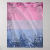 BISEXUAL PRIDE FLAG WAVY ONTWERP POSTER (Voorkant)