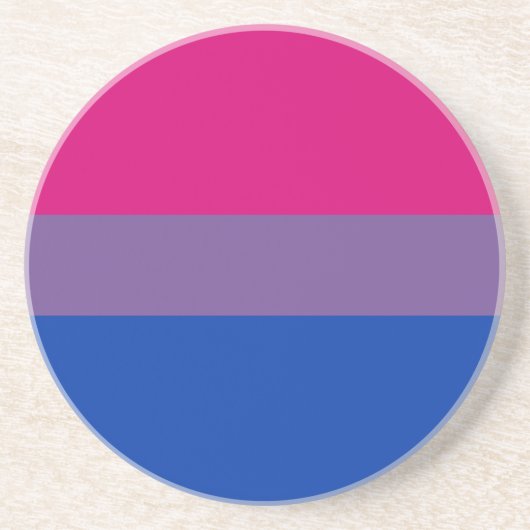 Bisexual Pride Flag Zandsteen Onderzetter (Voorkant)