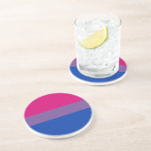 Bisexual Pride Flag Zandsteen Onderzetter (Zijkant)
