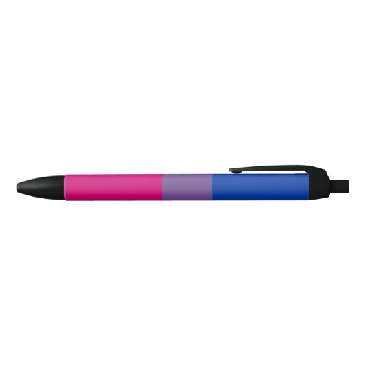 Bisexual Pride Flag Zwarte Inkt Pen (Bovenkant)