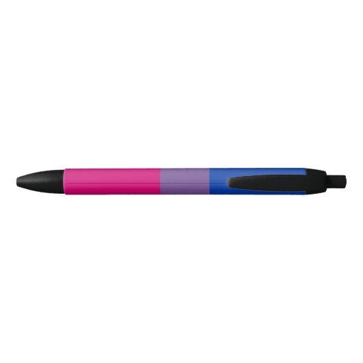 Bisexual Pride Flag Zwarte Inkt Pen (Achterkant)