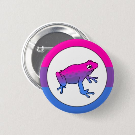 Bisexual Pride Frog Pin Ronde Button 5,7 Cm (Voorkant /achterkant)