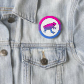 Bisexual Pride Frog Pin Ronde Button 5,7 Cm (In situ)