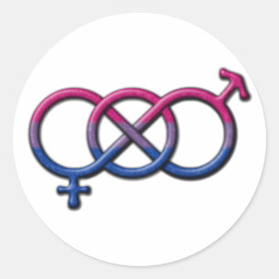 Bisexual Pride Gender Knot Ronde Sticker