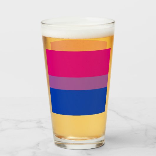 Bisexual Pride! Glas (Voorkant gevuld)