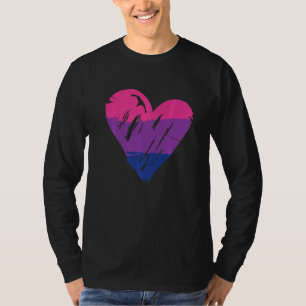 Bisexual Pride Heart Flag T-shirt