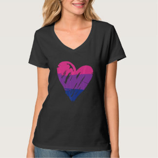 Bisexual Pride Heart Flag T-shirt