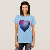 BISEXUAL PRIDE HEART —.png T-shirt (Voorkant volledig)