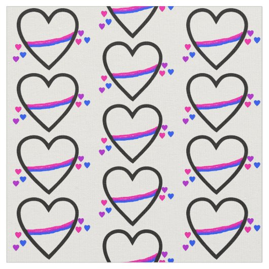 Bisexual Pride Heart Stof (Close Up)