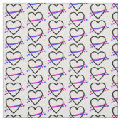 Bisexual Pride Heart Stof (Swatch)
