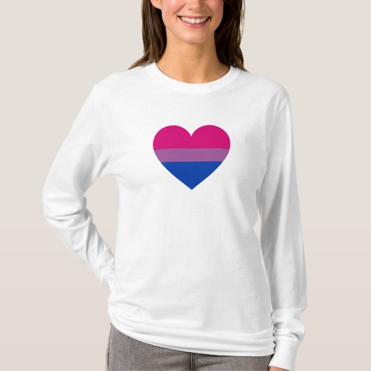 Bisexual Pride Heart T-shirt (Voorkant)