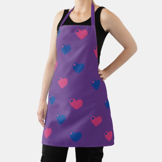 Bisexual Pride Hearts Apron Schort (Insitu)