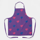 Bisexual Pride Hearts Apron Schort (Voorkant)