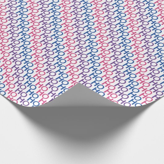 Bisexual Pride Ho Ho Ho Pattern Wrapping Paper Cadeaupapier (Hoek)