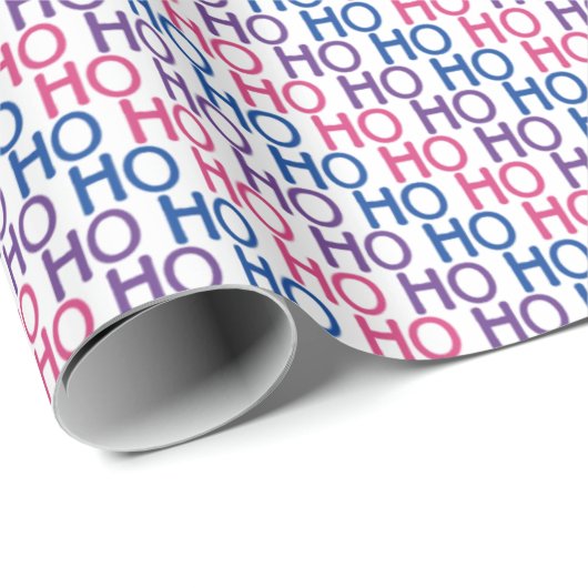 Bisexual Pride Ho Ho Ho Pattern Wrapping Paper Cadeaupapier (Rol Hoek)