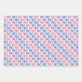 Bisexual Pride Ho Ho Ho Pattern Wrapping Paper Set (Voorkant)
