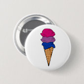 Bisexual Pride Ice Cream Ronde Button 5,7 Cm (Voorkant /achterkant)