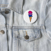Bisexual Pride Ice Cream Ronde Button 5,7 Cm (In situ)