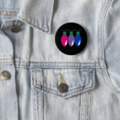 Bisexual Pride kerstlampjes Ronde Button 5,7 Cm (In situ)