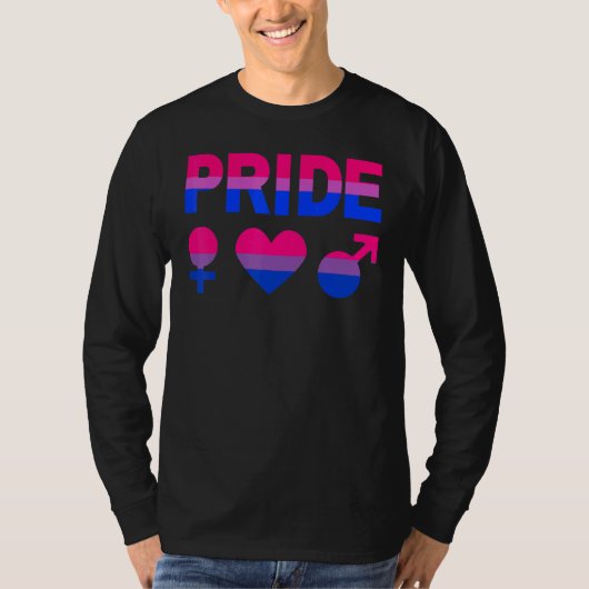 Bisexual Pride Lgbetqia Love Support Bi Mannen Wom T-shirt (Voorkant)