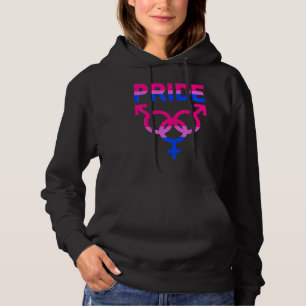 Bisexual Pride Lgbetqia Love Support Mannen Vrouwe Hoodie