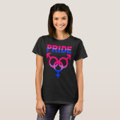 Bisexual Pride Lgbetqia Love Support Mannen Vrouwe T-shirt (Voorkant volledig)