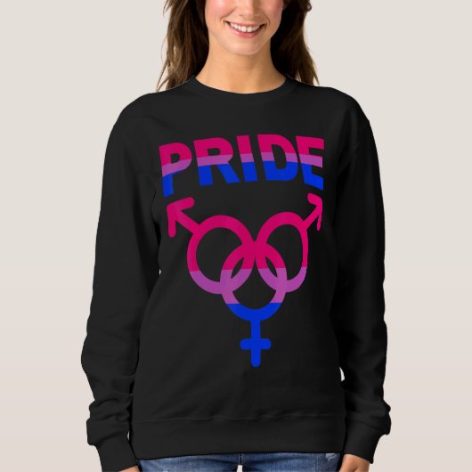 Bisexual Pride Lgbetqia Love Support Mannen Vrouwe Trui (Voorkant)
