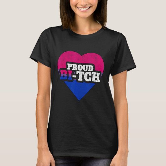 Bisexual Pride Lgbt Proud Bi Tch Queer Nonbinary T-shirt (Voorkant)