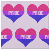 Bisexual Pride Love Hearts Stof (Close Up)
