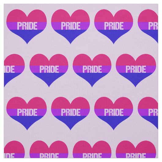Bisexual Pride Love Hearts Stof (Swatch)