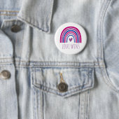 Bisexual Pride Love Wins LGBT Rainbow Button (In situ)
