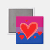 Bisexual Pride Magneet (Voorkant / Achterkant)